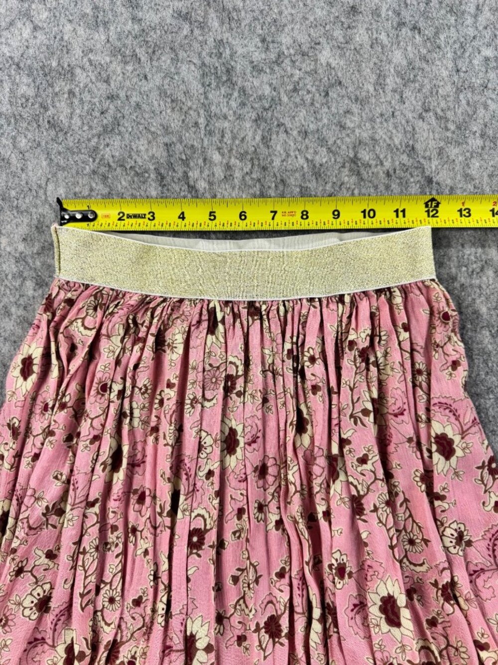 Sweewe Paris Maxi Skirt Boho Pink Floral Flowy Sz M - Picture 3 of 9